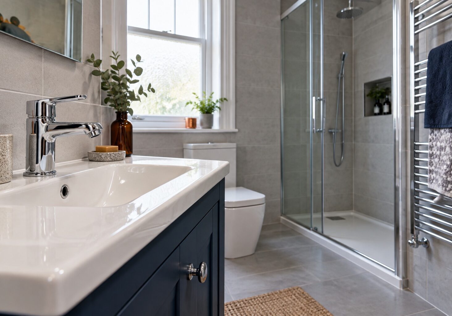 Illustrative bathroom fittings (AI-generated)